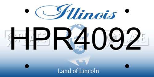 HPR4092 Illinois License Plate