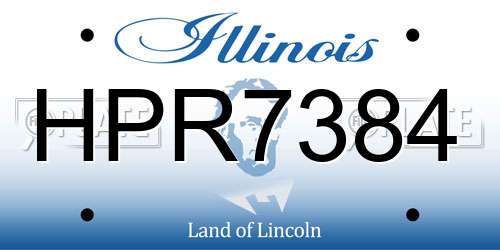 HPR7384 Illinois License Plate