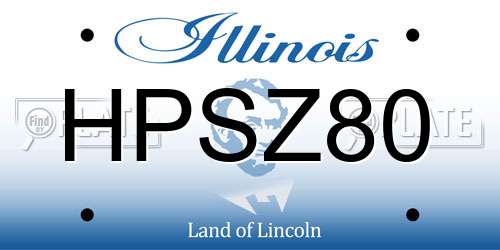 HPSZ80 Illinois License Plate