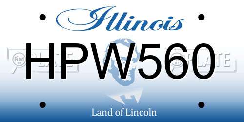 HPW560 Illinois License Plate