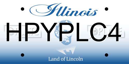 HPYPLC4 Illinois License Plate
