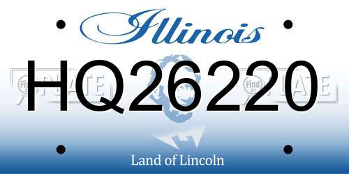 HQ26220 Illinois License Plate