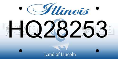 HQ28253 Illinois License Plate