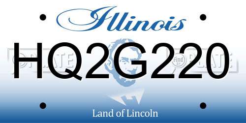 HQ2G220 Illinois License Plate