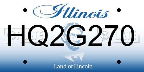 HQ2G270 Illinois License Plate
