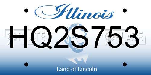 HQ2S753 Illinois License Plate