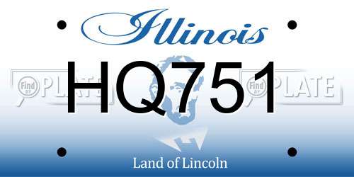 HQ751 Illinois License Plate