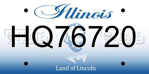 HQ76720 Illinois License Plate