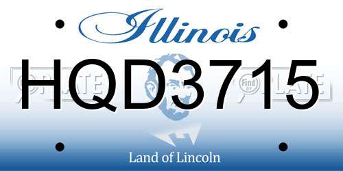 HQD3715 Illinois License Plate