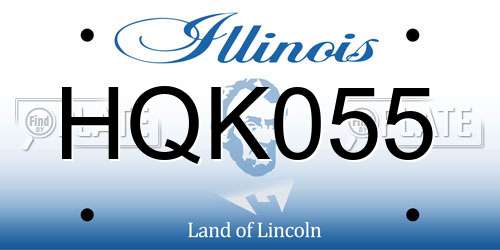 HQK055 Illinois License Plate