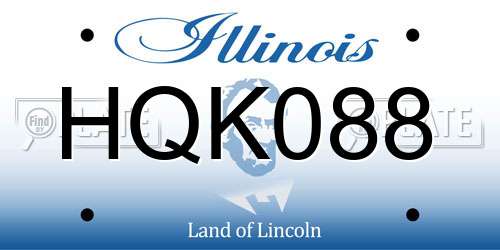 HQK088 Illinois License Plate