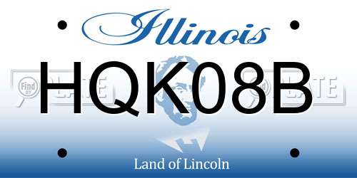 HQK08B Illinois License Plate