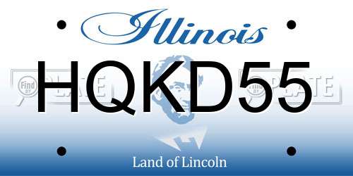 HQKD55 Illinois License Plate