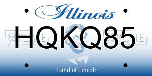 HQKQ85 Illinois License Plate