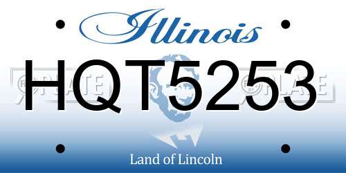 HQT5253 Illinois License Plate