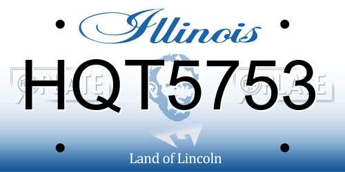 HQT5753 Illinois License Plate