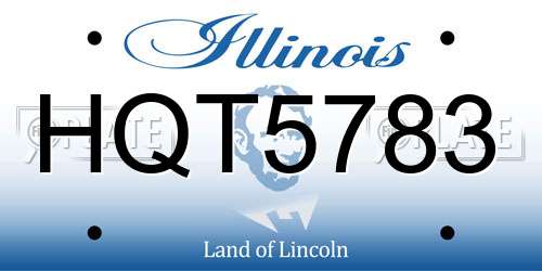 HQT5783 Illinois License Plate