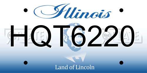 HQT6220 Illinois License Plate