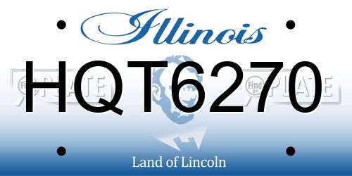 HQT6270 Illinois License Plate