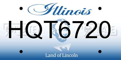 HQT6720 Illinois License Plate