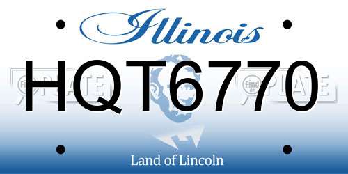 HQT6770 Illinois License Plate