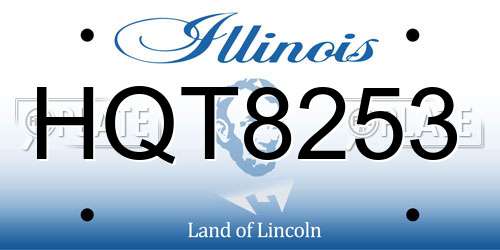 HQT8253 Illinois License Plate