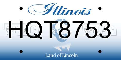 HQT8753 Illinois License Plate