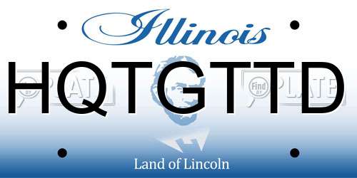 HQTGTTD Illinois License Plate