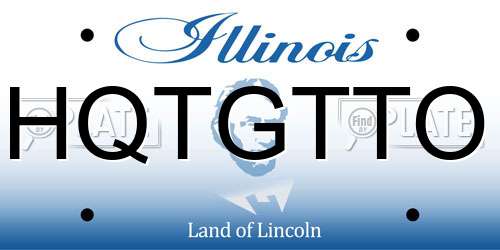 HQTGTTO Illinois License Plate