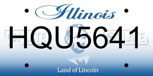 HQU5641 Illinois License Plate