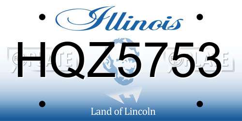 HQZ5753 Illinois License Plate