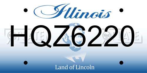 HQZ6220 Illinois License Plate