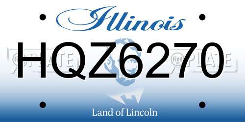 HQZ6270 Illinois License Plate