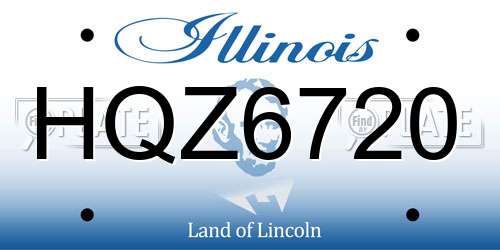 HQZ6720 Illinois License Plate