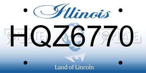 HQZ6770 Illinois License Plate