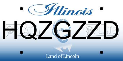 HQZGZZD Illinois License Plate