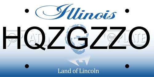 HQZGZZO Illinois License Plate