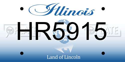 HR5915 Illinois License Plate