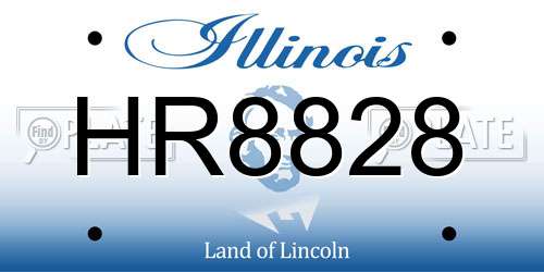 HR8828 Illinois License Plate