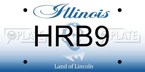 HRB9 Illinois License Plate