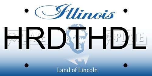 HRDTHDL Illinois License Plate
