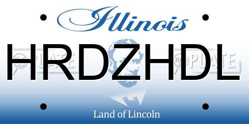 HRDZHDL Illinois License Plate