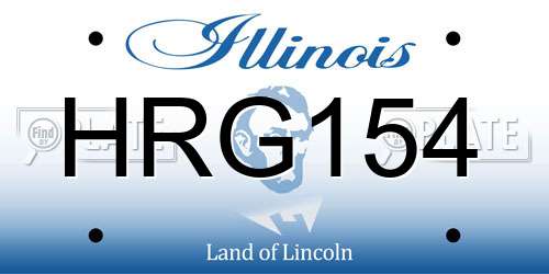 HRG154 Illinois License Plate