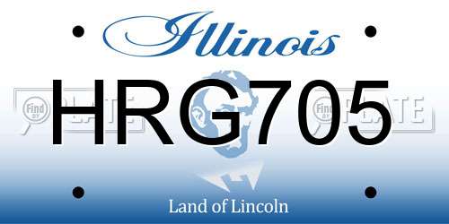 HRG705 Illinois License Plate