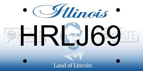 HRLJ69 Illinois License Plate