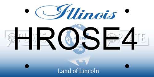 HROSE4 Illinois License Plate
