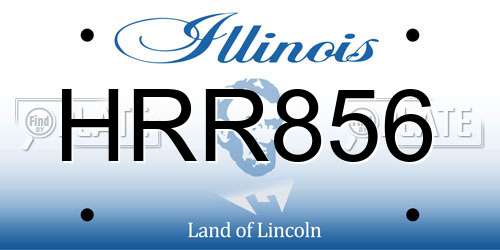 HRR856 Illinois License Plate