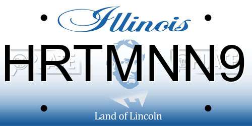 HRTMNN9 Illinois License Plate