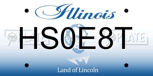 HS0E8T Illinois License Plate