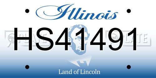 HS41491 Illinois License Plate